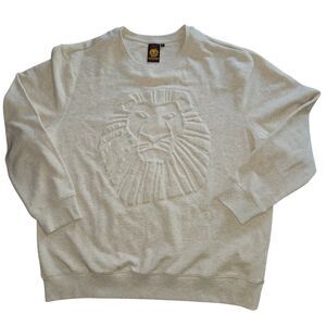 The Lion King the Broadway Musical Sweatshirt Size XL Beige Embossed Unisex EUC